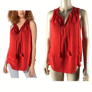 COLLECTIVE CONCEPTS Tassel Tie Sleeveless Wear to Work Top SMALL